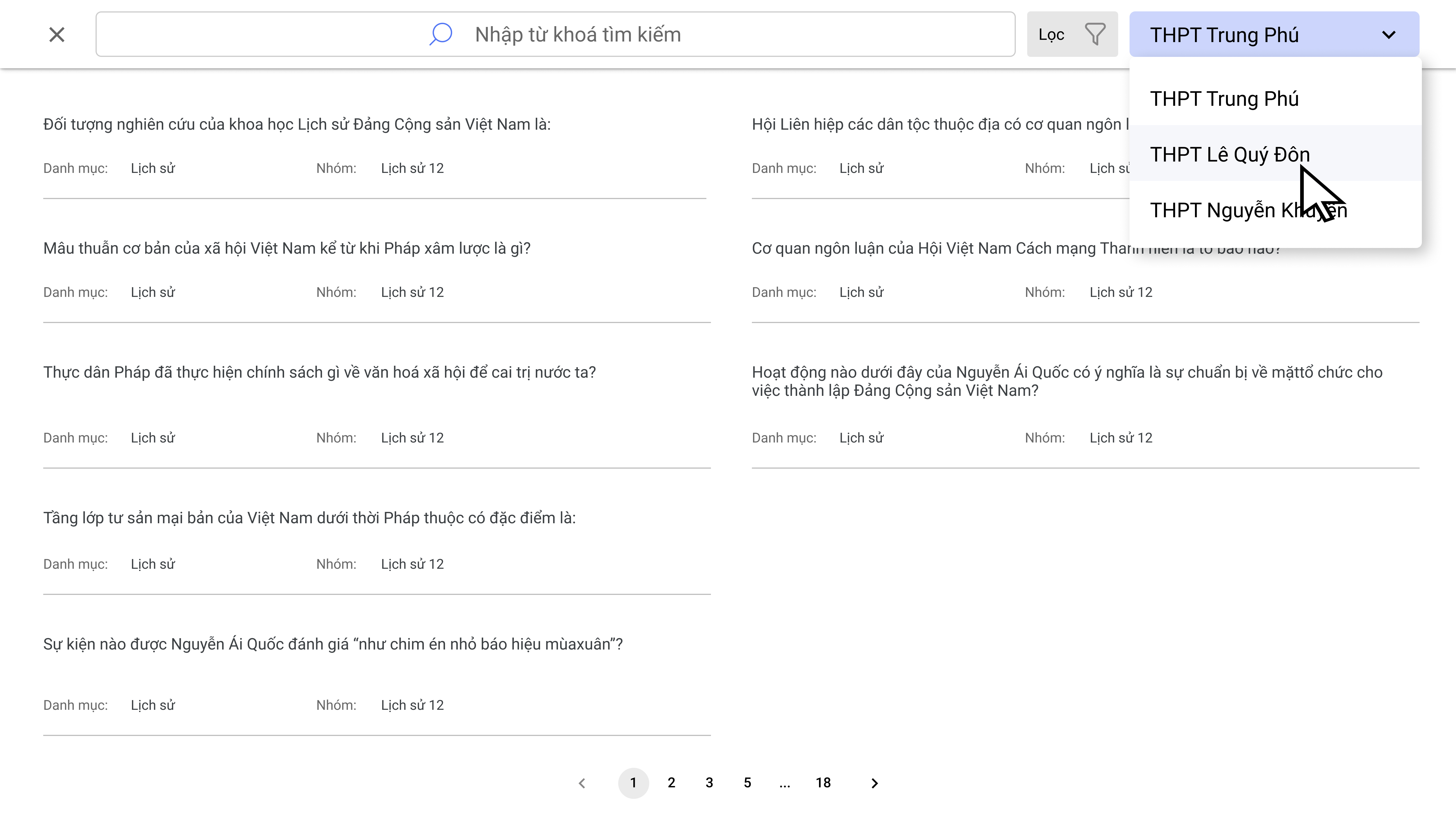 Tạo và chia sẻ thư viện câu hỏi môn lịch sử với Ninequiz