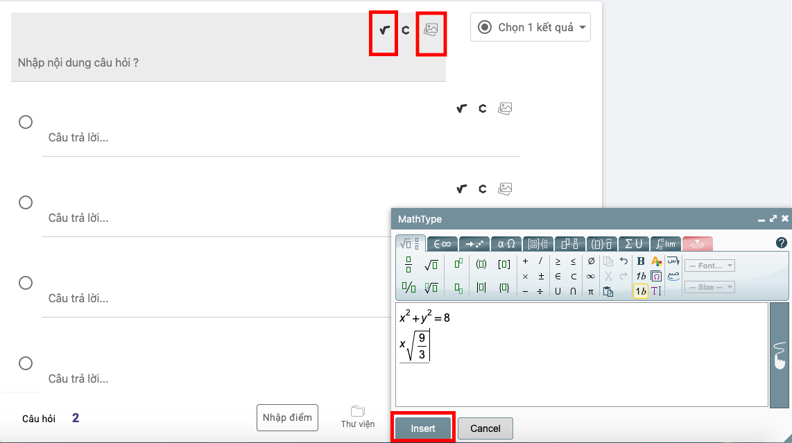 Cách tạo đề trắc nghiệm Toán 