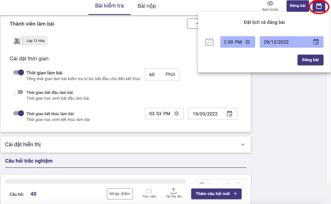 How to create and schedule a test with the Ninequiz online training software