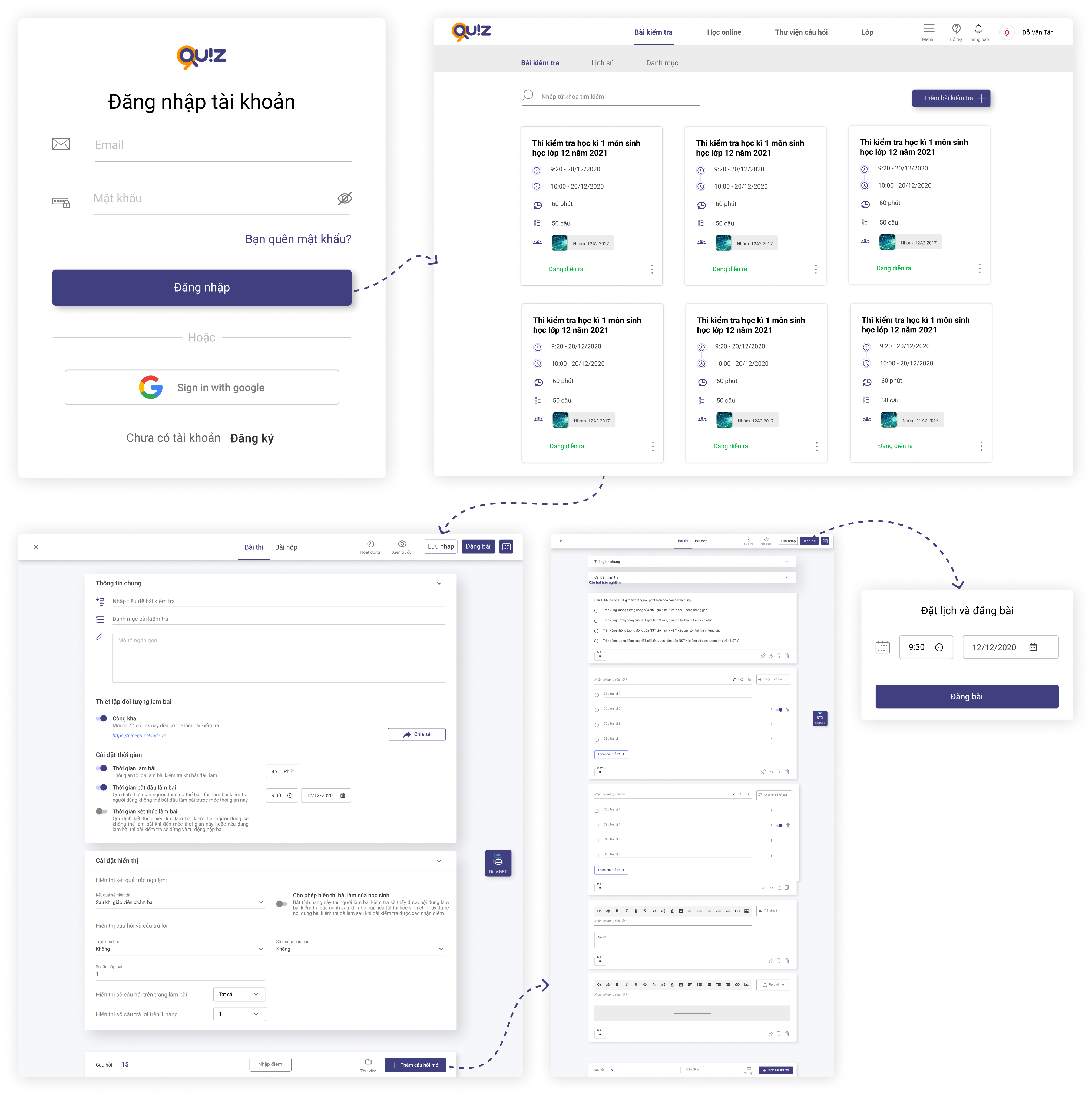 Tạo bài kiểm tra trắc nghiệm