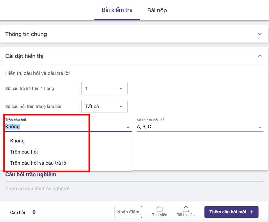 Hạn chế gian lận trong trắc nghiệm trực tuyến