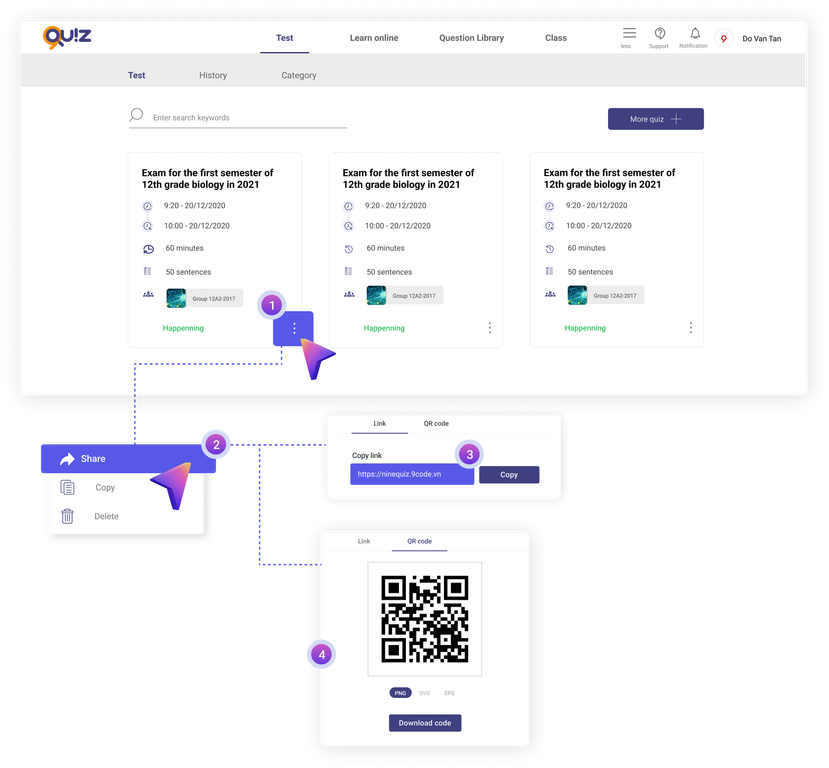 Instructions for Creating an Online English Test