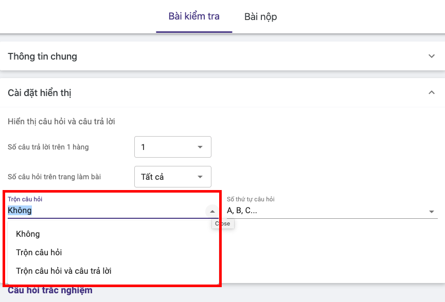 Hướng dẫn tạo bài kiểm tra trắc nghiệm online môn Lịch sử 